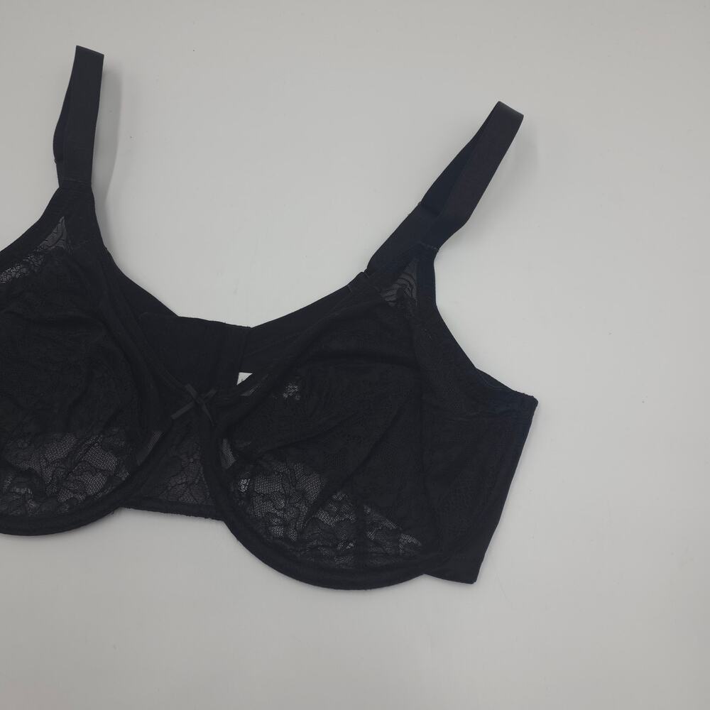 HSIA Bundle of Two Enchante Unlined Lace Underwire Bra in Black Coral Size 38DDD - Picture 3 of 10